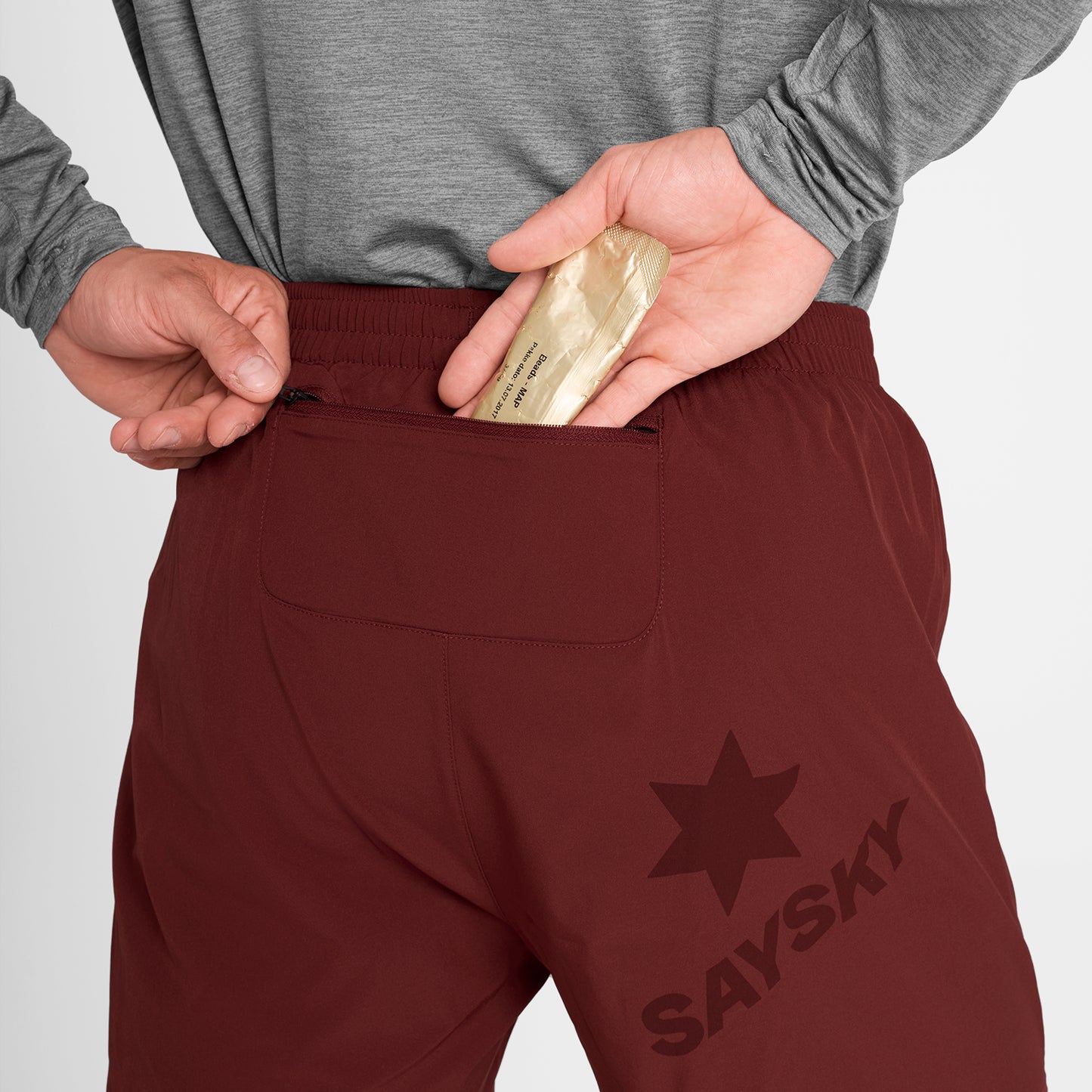 PACE 2 IN 1 SHORTS 5" | RED - SAYSKY