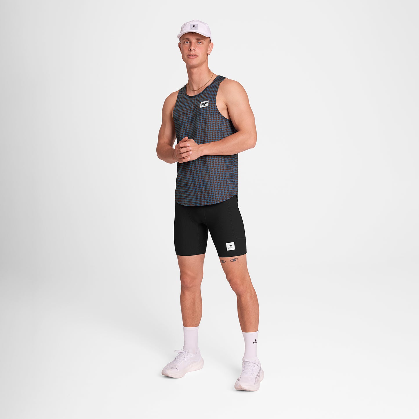 COMBAT SINGLET | HOUNDSTOOTH - SAYSKY