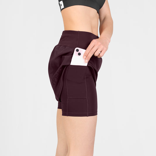 W PACE 2 IN 1 SHORTS 3" | BURGUNDY