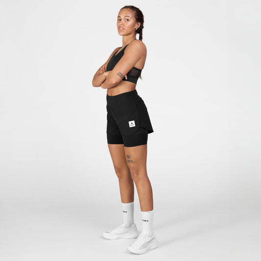 W PACE 2 IN 1 SHORTS 3" | BLACK - SAYSKY