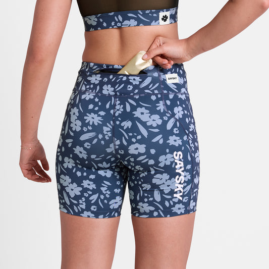W COMBAT+ SHORT TIGHTS 7" | BLUE FLOWER - SAYSKY