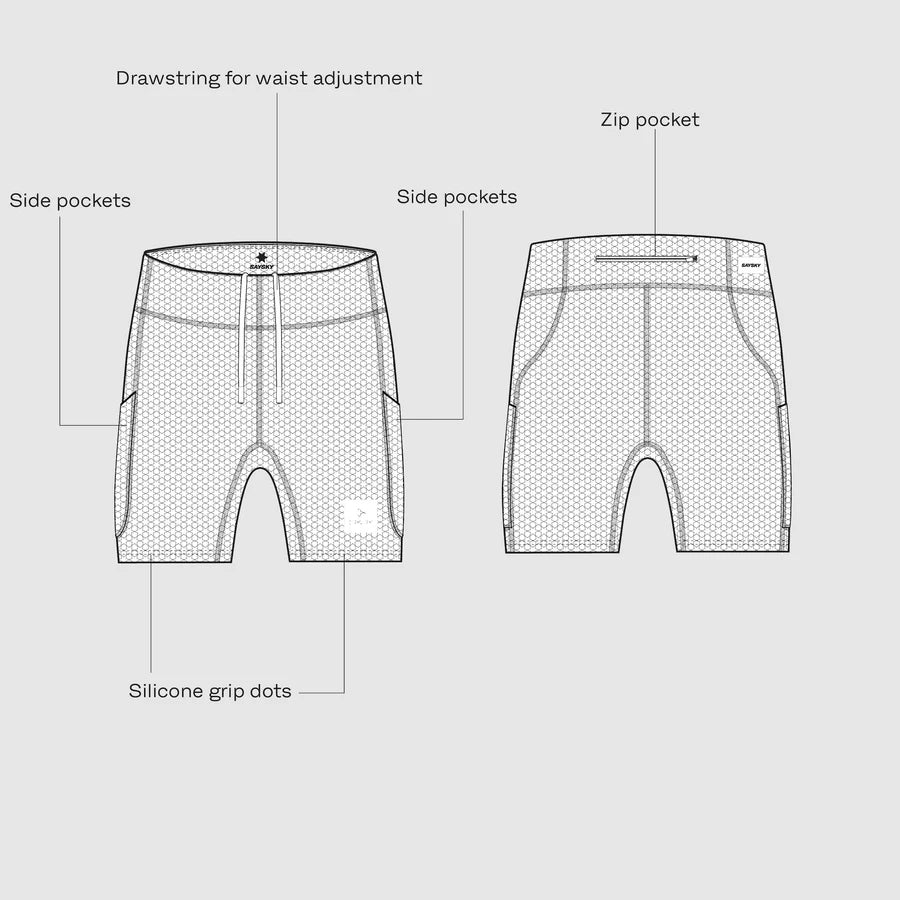 W COMBAT+ SHORT TIGHTS 7" | RED - SAYSKY