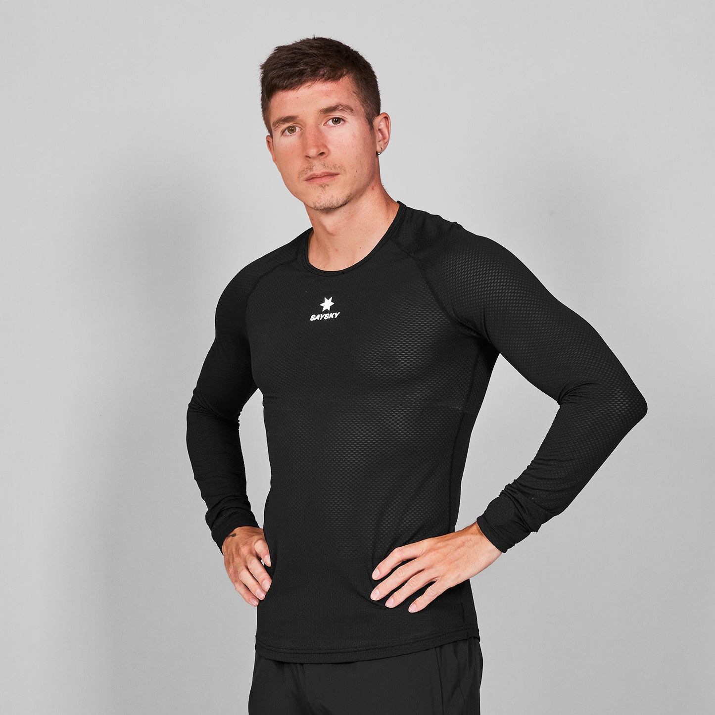 MESH BASE LAYER LONGSLEEVE | BLACK - SAYSKY