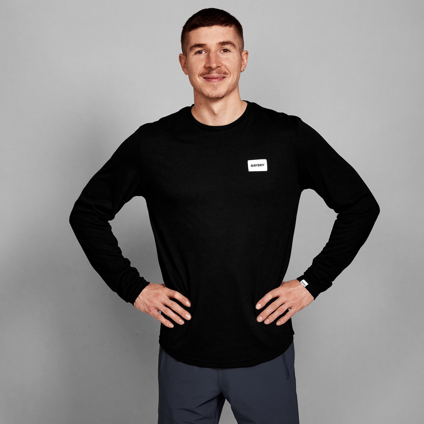 MOTION LONGSLEEVE | CLEAN BLACK - SAYSKY
