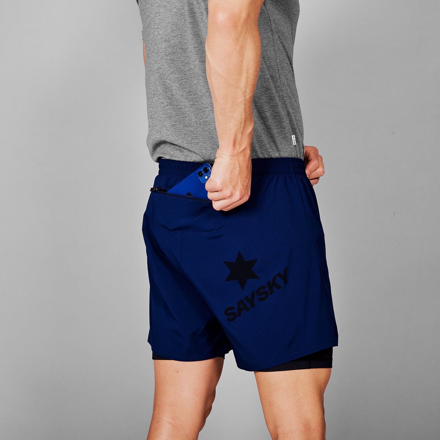 2 IN 1 PACE SHORTS 5'' | BLUE - SAYSKY