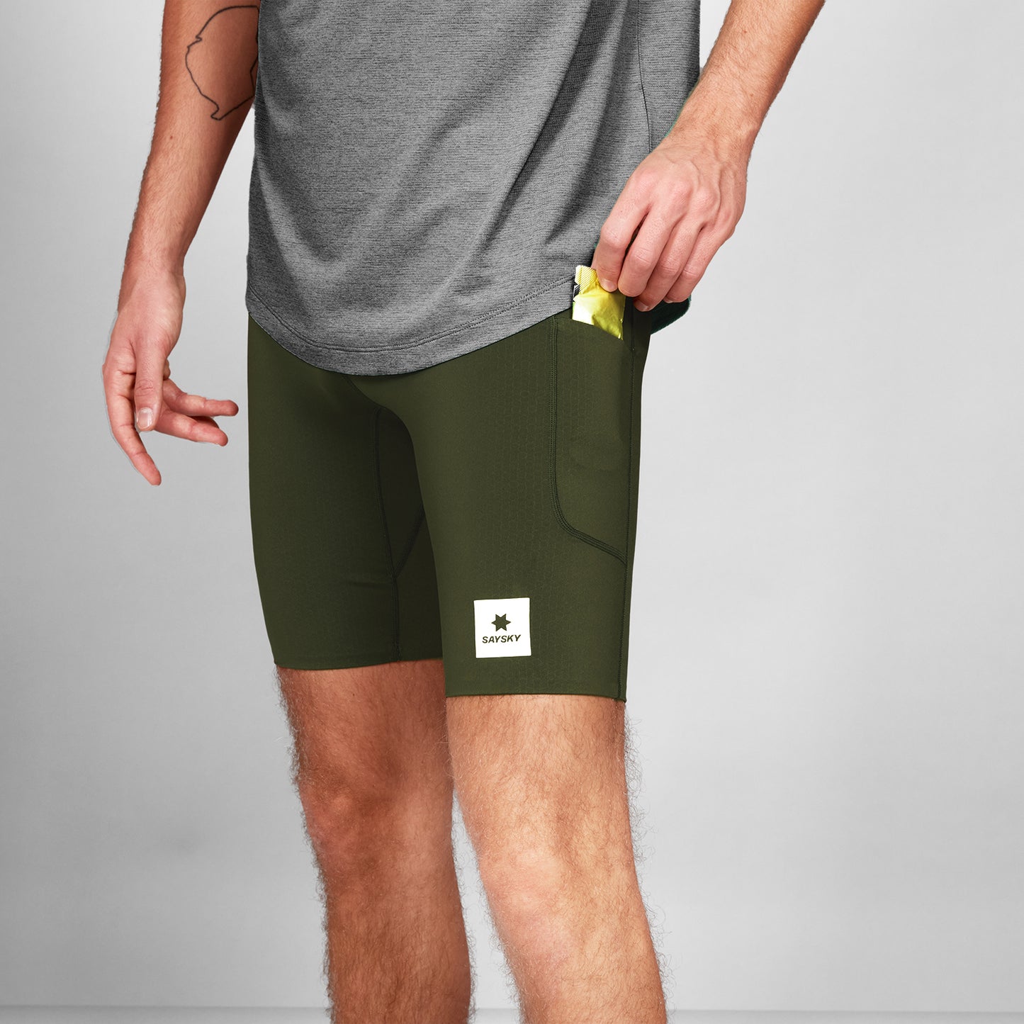 COMBAT+ SHORT TIGHTS 9'' | GREEN - SAYSKY
