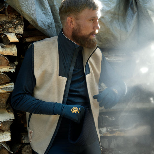 VÄSTANEDE MERINO FLEECE VEST | BEIGE - YMR