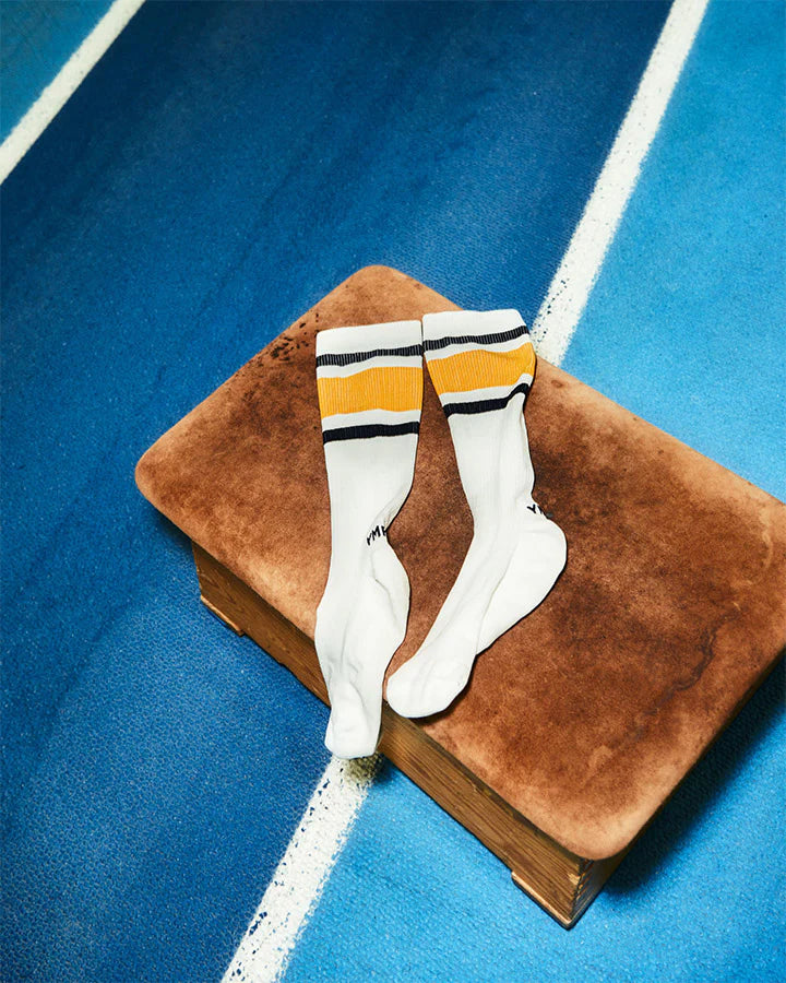 ÅSUNDEN COMPRESSION SOCKS | OFF-WHITE/YELLOW - YMR