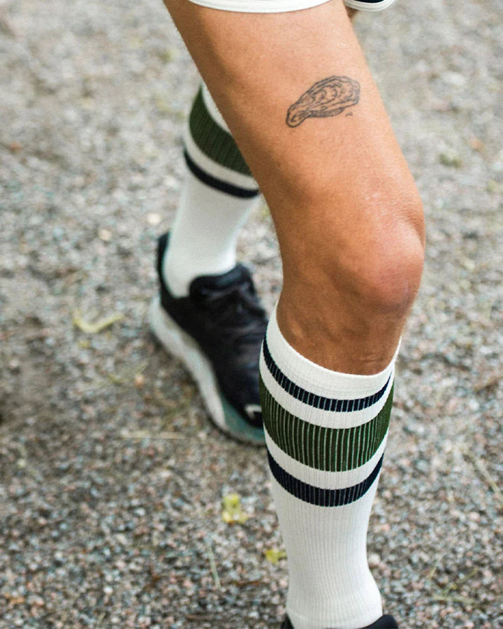 ÅSUNDEN COMPRESSION SOCKS | OFF-WHITE/GREEN - YMR