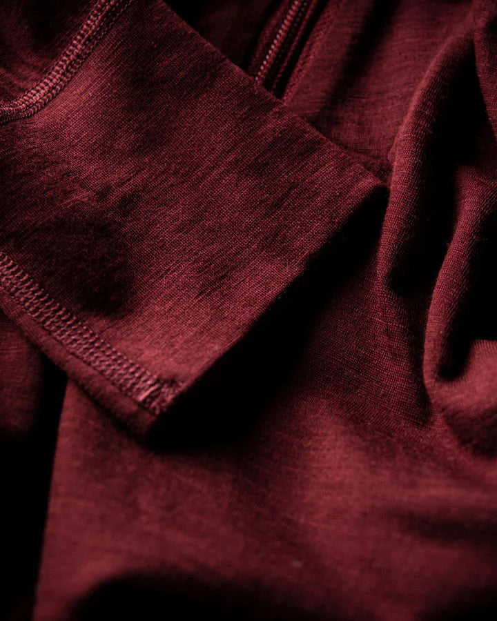 VÄSTANEDE LADIES MERINO | LONGSLEEVE BURGUNDY - YMR