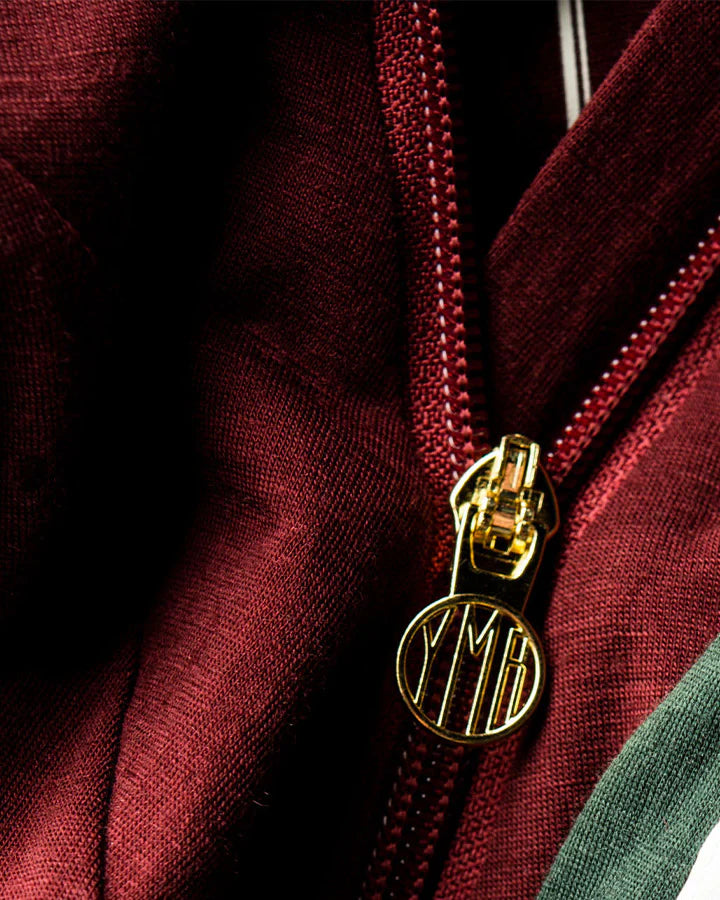 VÄSTANEDE MERINO HALF ZIP | BURGUNDY - YMR