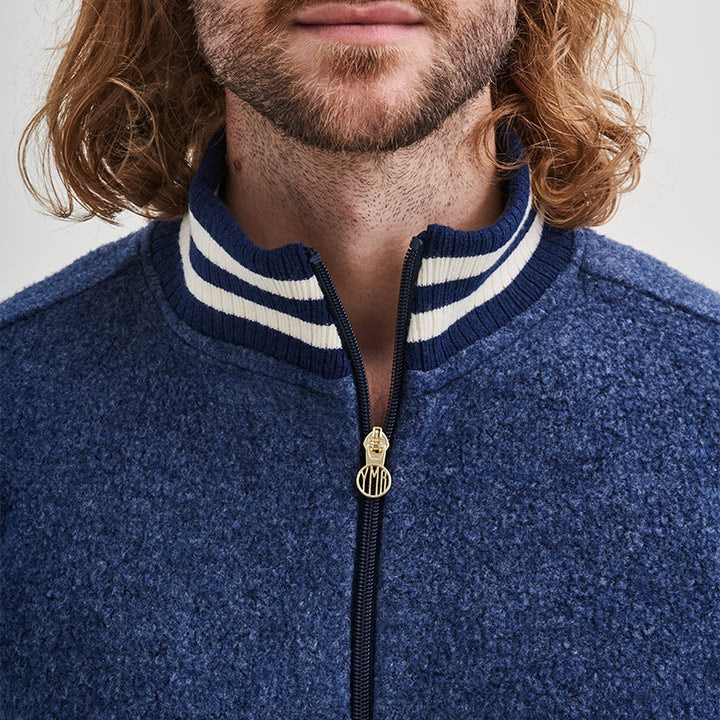 VÄSTANEDE MERINO JACKET | FULL ZIP NAVY - YMR