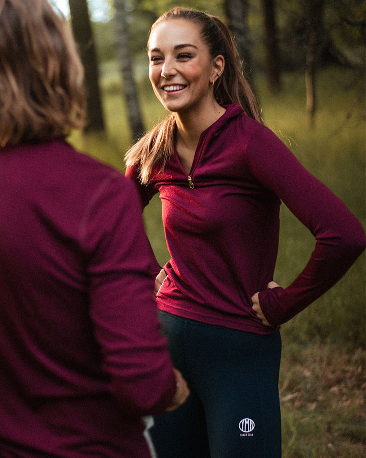 VÄSTANEDE LADIES MERINO | LONGSLEEVE BURGUNDY - YMR
