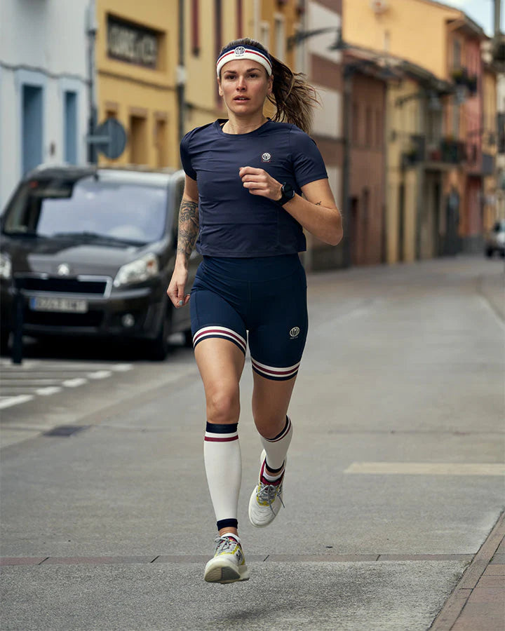 UTÖ LADIES MID TIGHTS | NAVY/BURGUNDY - YMR