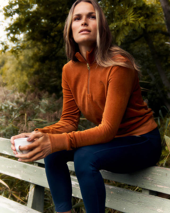 PLUSH LADIES HALF ZIP | AMBER - YMR