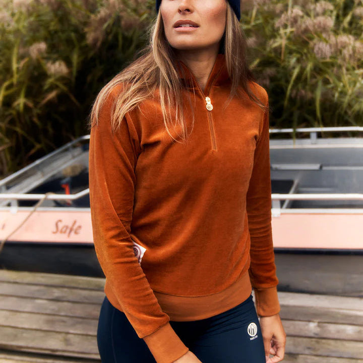 PLUSH LADIES HALF ZIP | AMBER - YMR