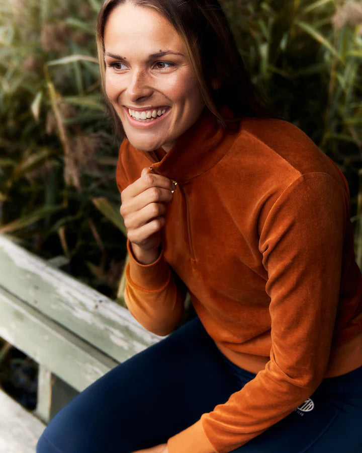 PLUSH LADIES HALF ZIP | AMBER - YMR