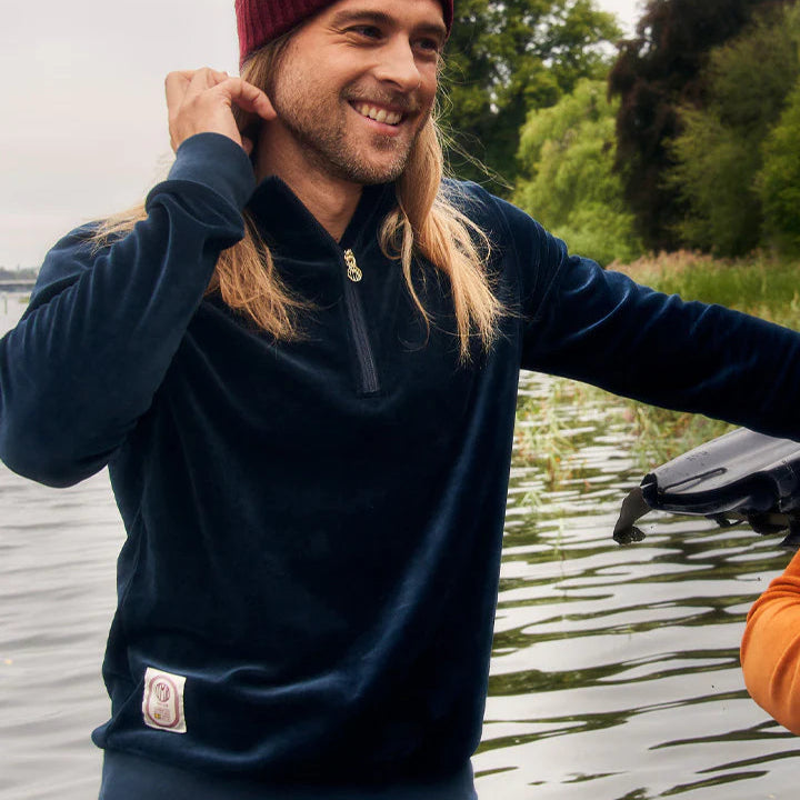 PLUSH HALF ZIP | NAVY - YMR