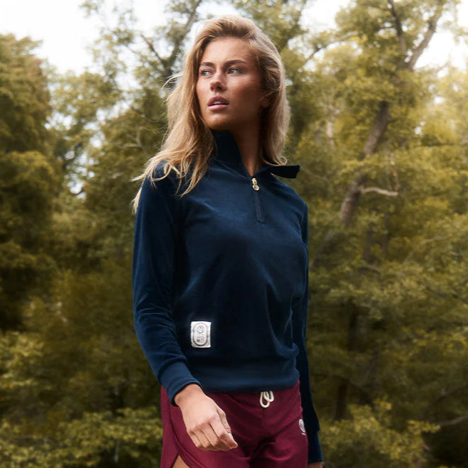 PLUSH LADIES HALF ZIP | NAVY - YMR