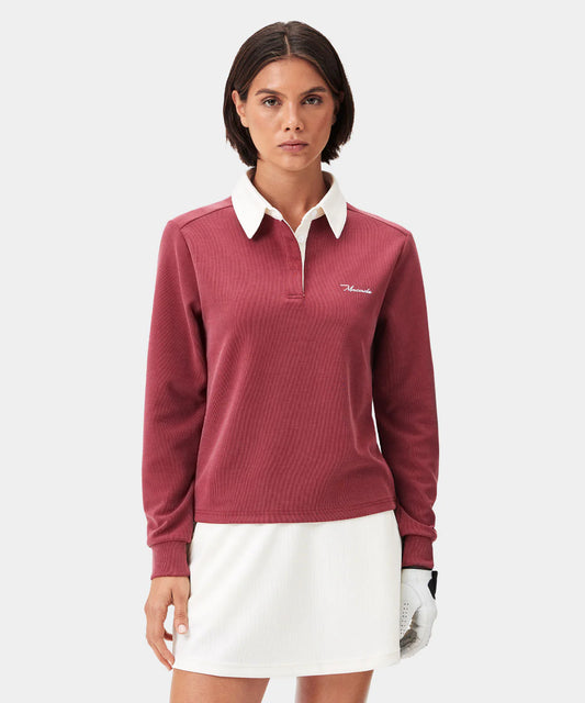 RICHIE LONGSLEEVE SHIRT | RUBY RED - MACADE GOLF