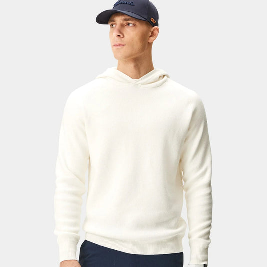 TECH KNIT HOODIE | WHITE - MACADE GOLF