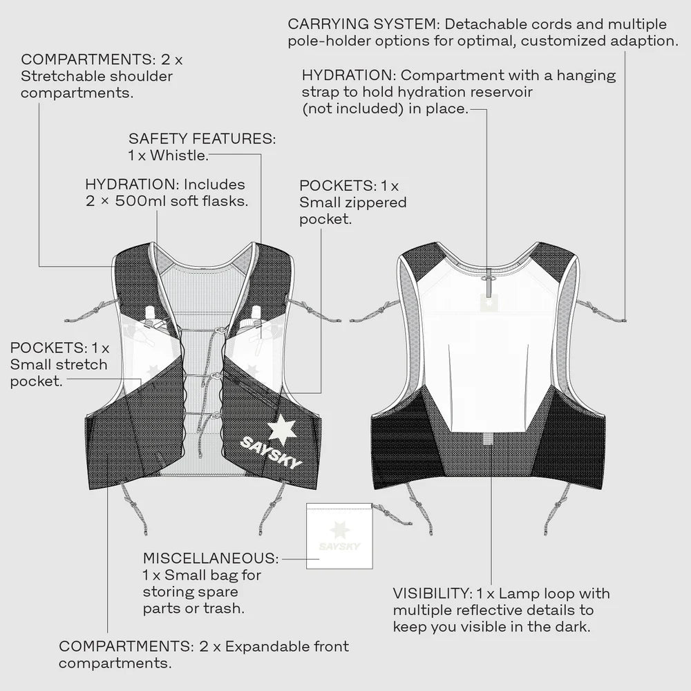 FLOW VEST 8L | BLACK - SAYSKY