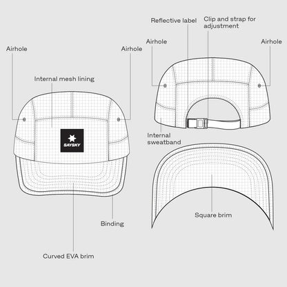 COMBAT AIR CAP | REFLECTIVE BLACK - SAYSKY