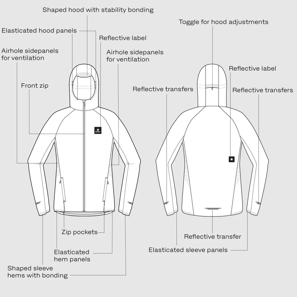 W PACE FLEX HOODED JACKET | BLACK - SAYSKY