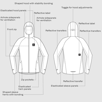 W PACE FLEX HOODED JACKET | BLACK - SAYSKY