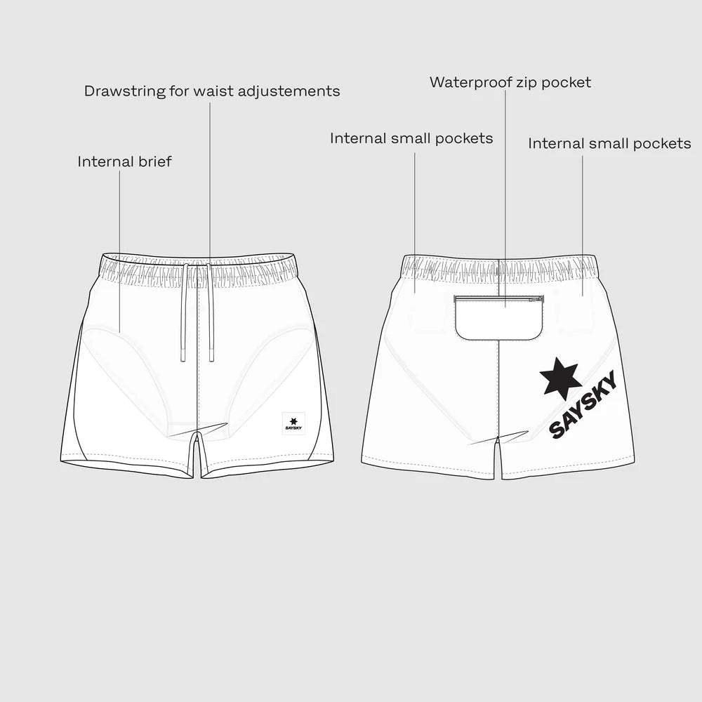 PACE SHORTS 5" | BLACK - SAYSKY