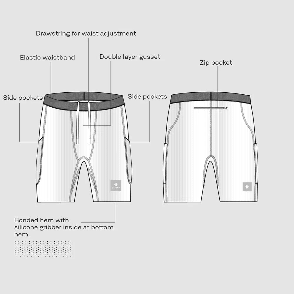 COMBAT+ RIB SHORT TIGHTS 8" | BLUE - SAYSKY