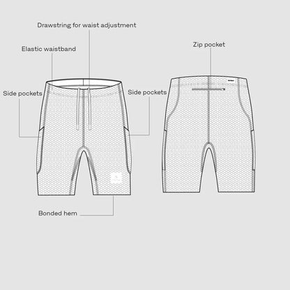 COMBAT+ SHORT TIGHTS 9'' | BLACK UNIVERSE - SAYSKY