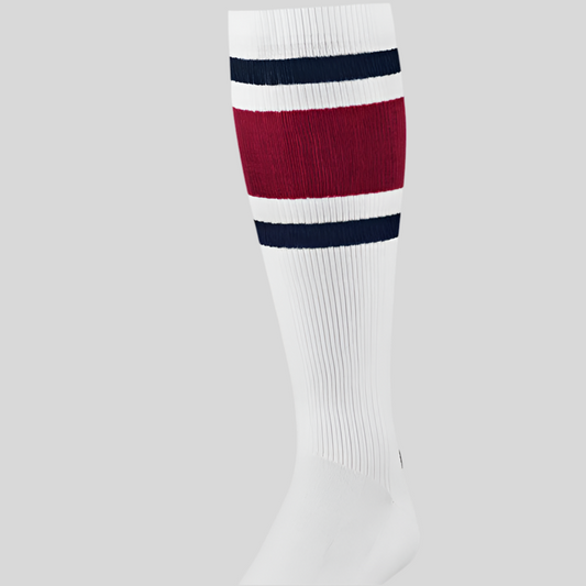 ÅSUNDEN COMPRESSION SOCKS | OFF-WHITE/BURGUNDY - YMR