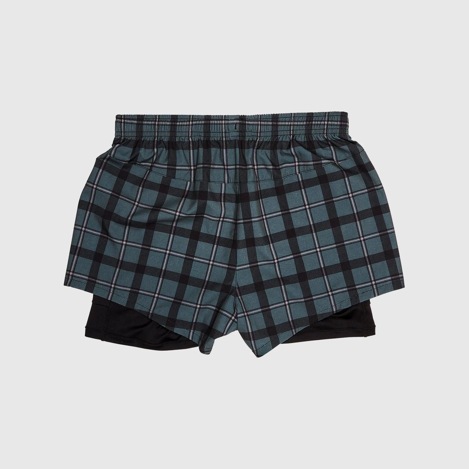 2 IN 1 CHECKER PACE SHORTS 3'' - DAME | ActSporty 