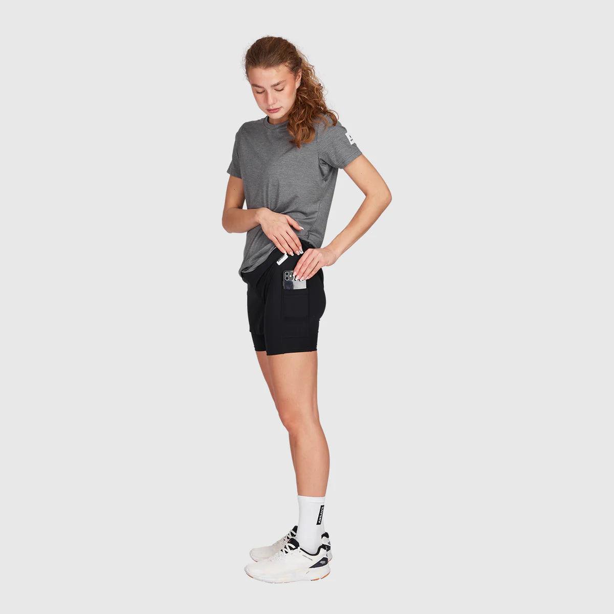 2 IN 1 PACE SHORTS 3'' - DAME | ActSporty 