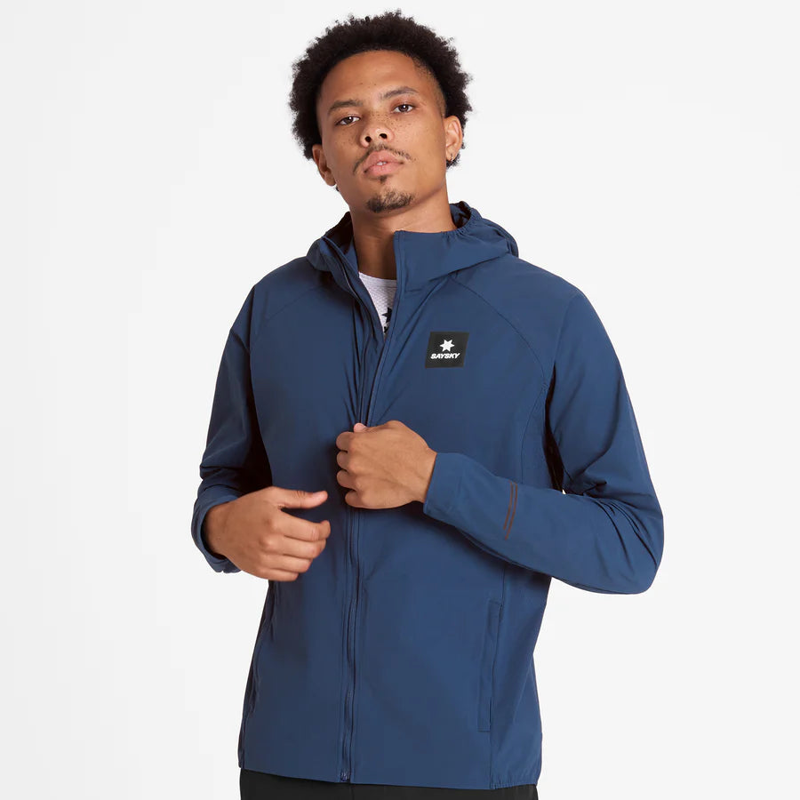 PACE FLEX HOODED JACKET | BLUE - SAYSKY