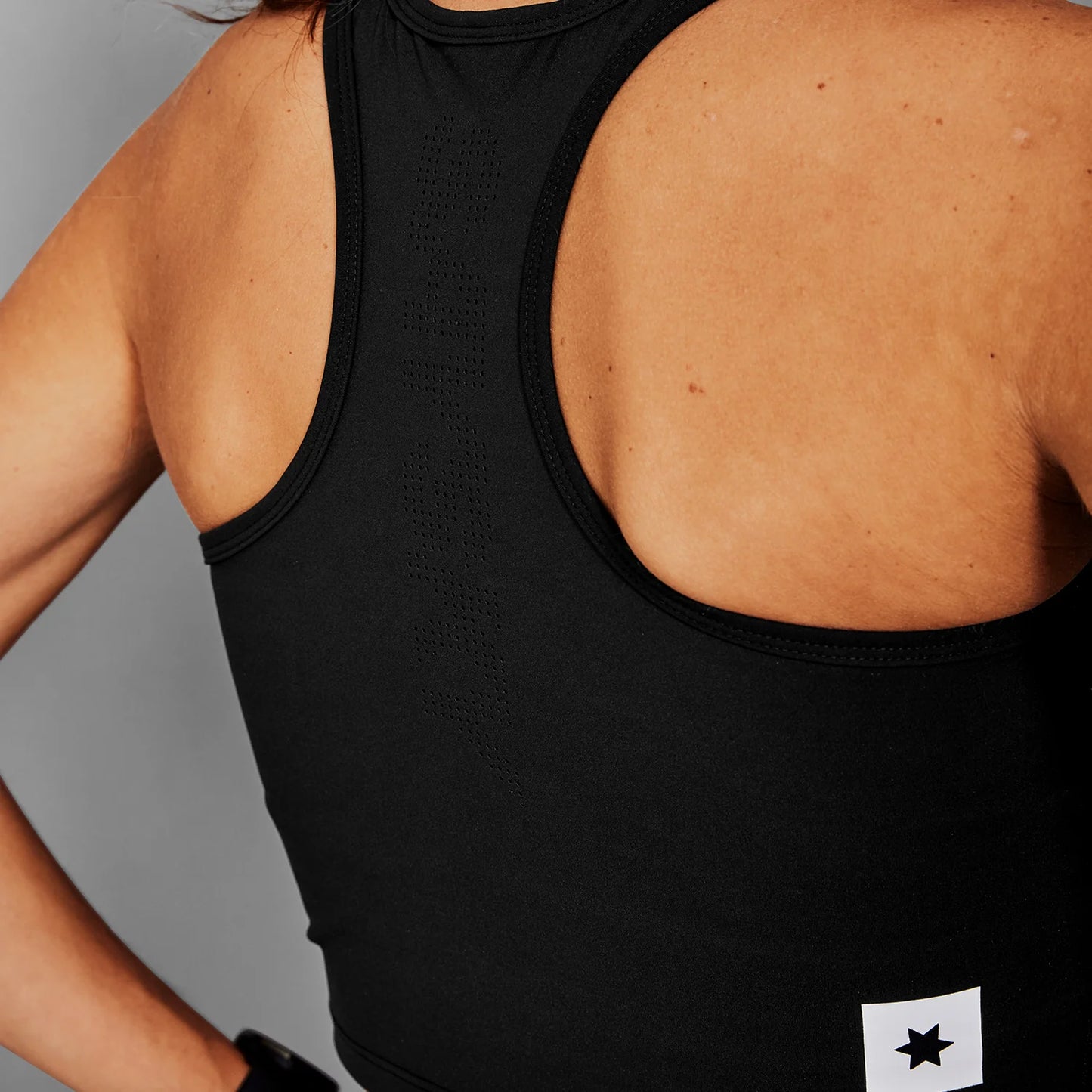 W FLOW RACE CROP TOP | BLACK - SAYSKY
