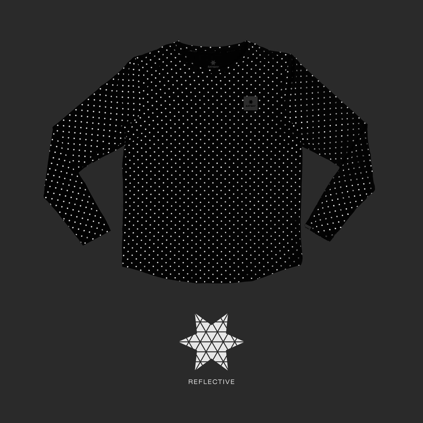 PACE LONGSLEEVE | REFLECTIVE POLKA PURPLE - SAYSKY