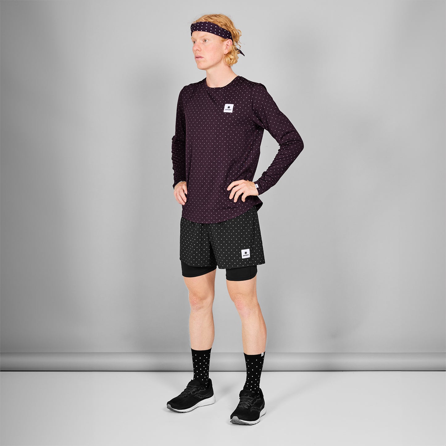 PACE LONGSLEEVE | REFLECTIVE POLKA PURPLE - SAYSKY
