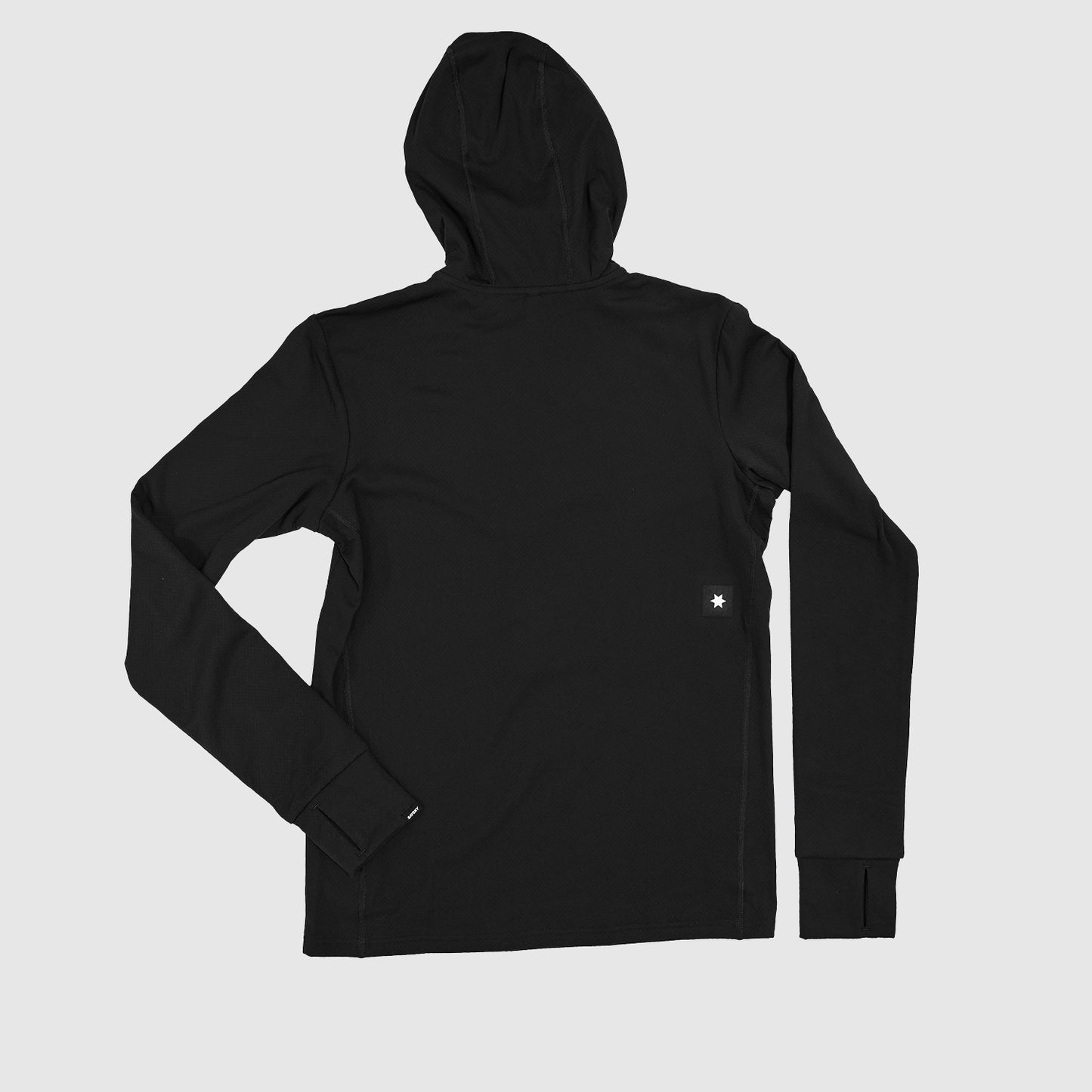 COMBAT HALF ZIP FLEECE HOODIE | BLACK - SAYSKY
