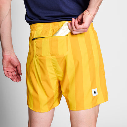PACE SHORTS 5" | YELLOW STRIPE - SAYSKY