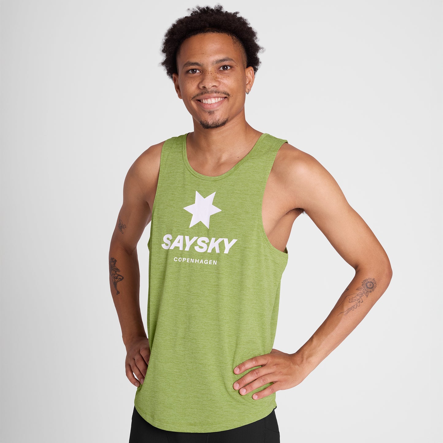 COMBAT PRO SINGLET LOGO | GREEN - SAYSKY