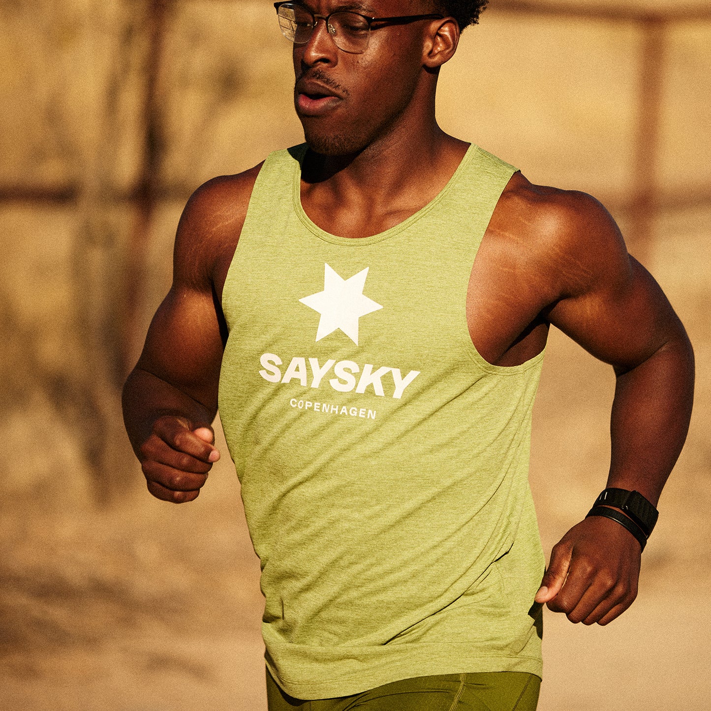 COMBAT PRO SINGLET LOGO | GREEN - SAYSKY