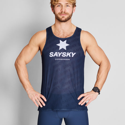 FLOW AIR SINGLET | BLUE - SAYSKY