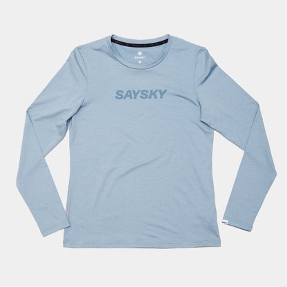 W PACE LONGSLEEVE | LOGO BLUE MELANGE - SAYSKY