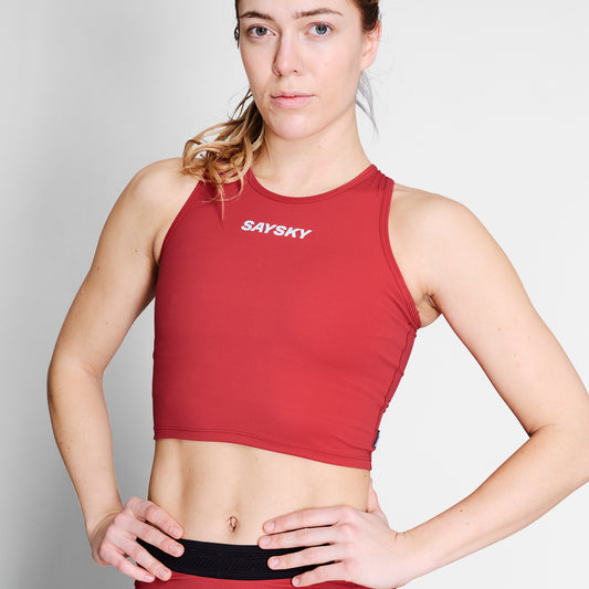 W FLOW RACE CROP TOP | RED - SAYSKY