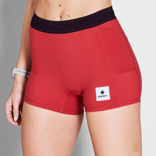 W FLOW+ RACE SHORT TIGHTS 4'' | RED - SAYSKY