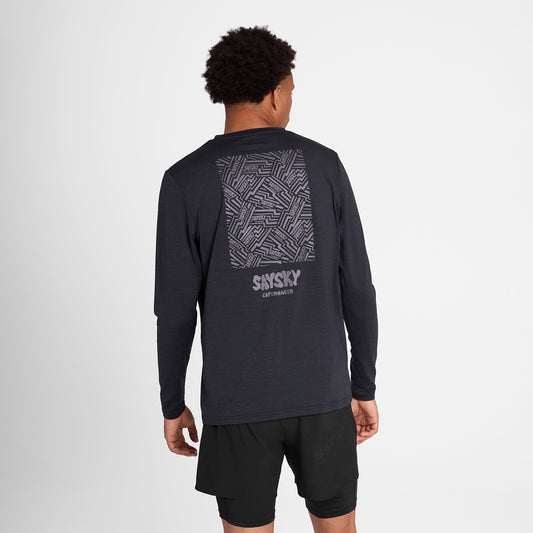 PACE LONGSLEEVE | REFLECTIVE BLACK - SAYSKY