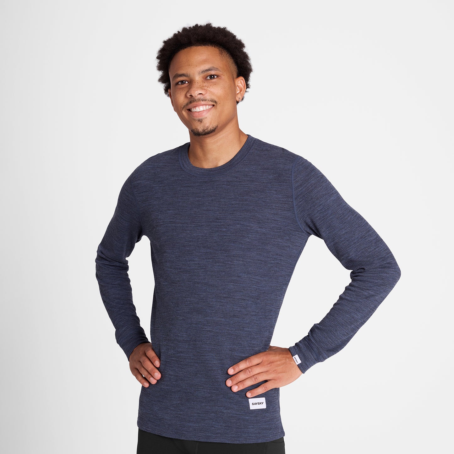 BLAZE MERINO LONGSLEEVE | BLUE - SAYSKY