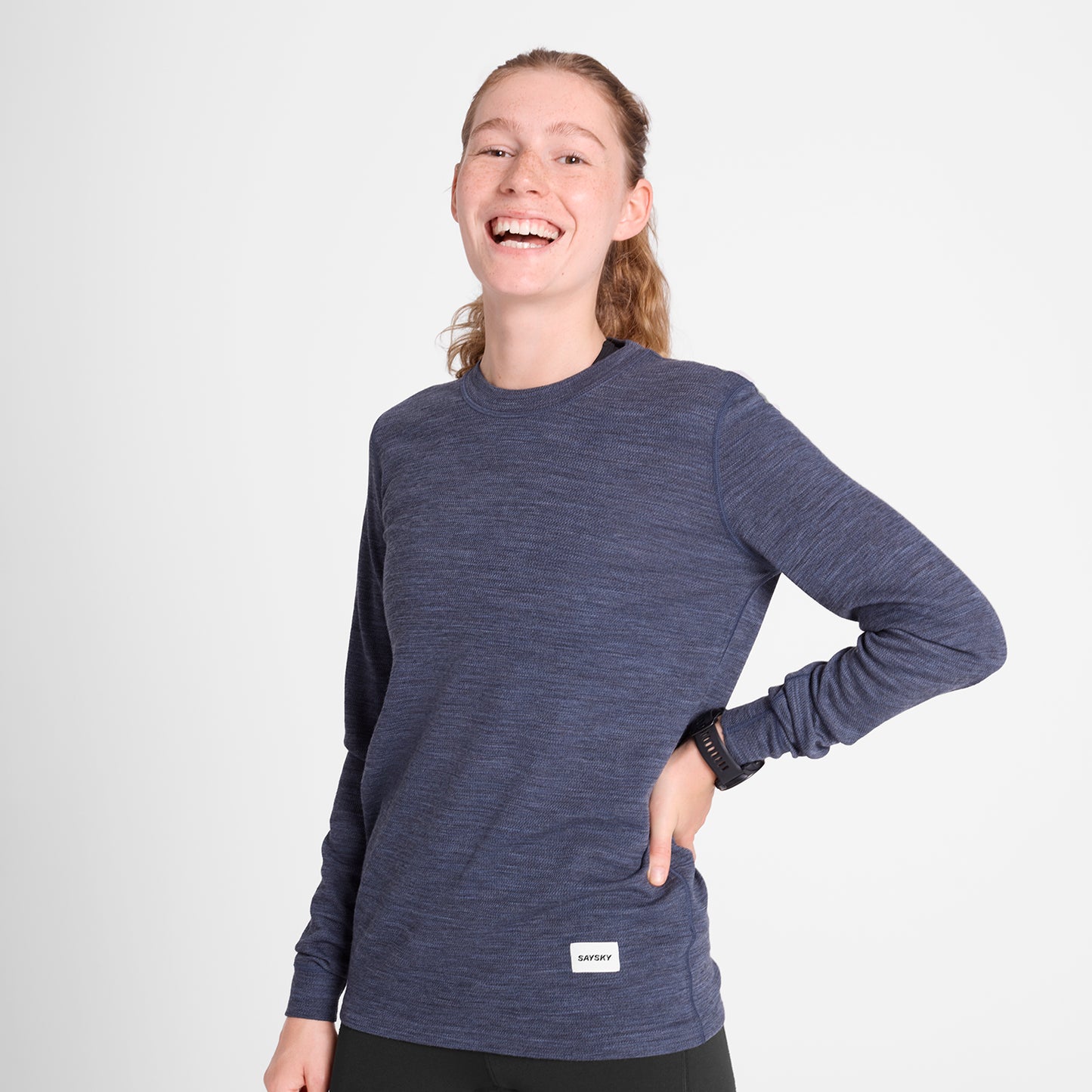 BLAZE MERINO LONGSLEEVE | BLUE - SAYSKY